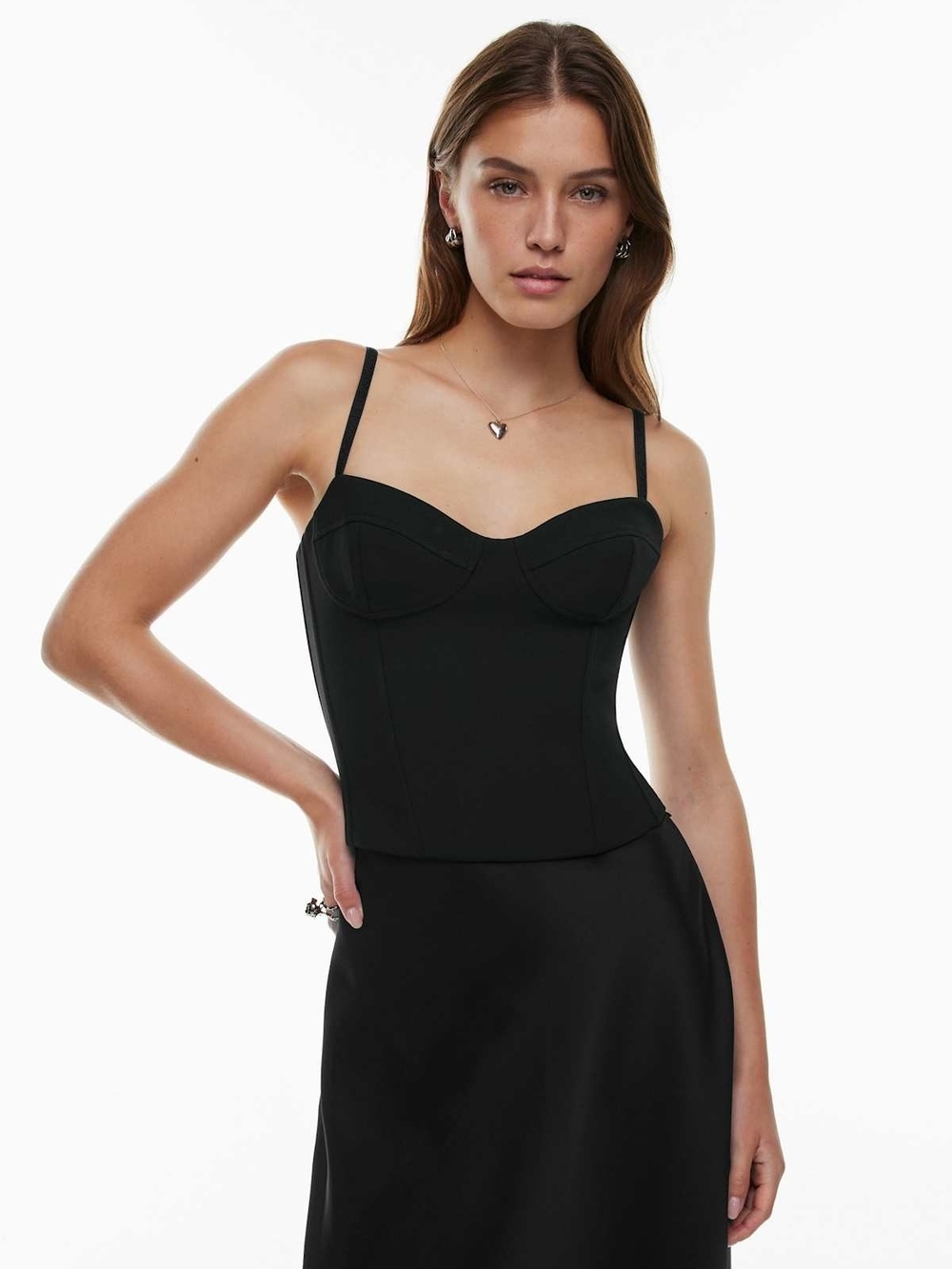 NWT Wilfred The Dazzle Bustier Black Corset Top Size 6 Aritzia